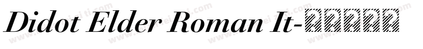 Didot Elder Roman It字体转换